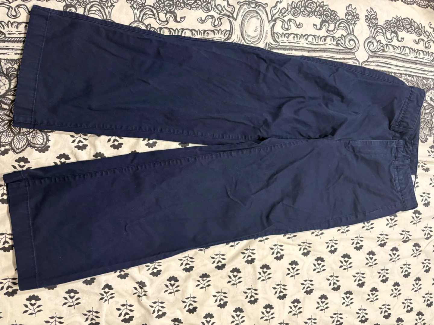 GAP High Rise Wide Leg Ankle Pants - Navy - photo 3