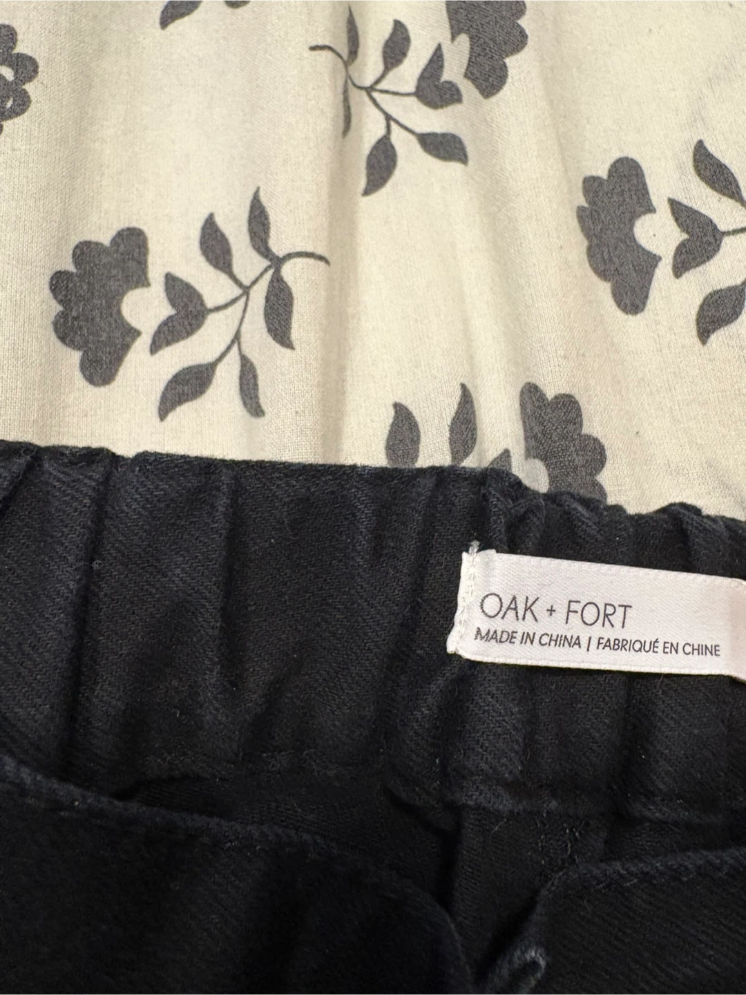 Oak + Fort Black Wide Leg Pants