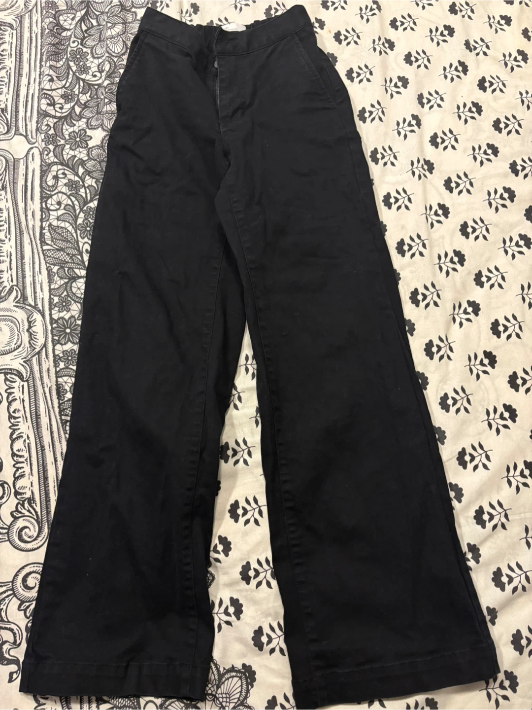Oak + Fort Black Wide Leg Pants - photo 3