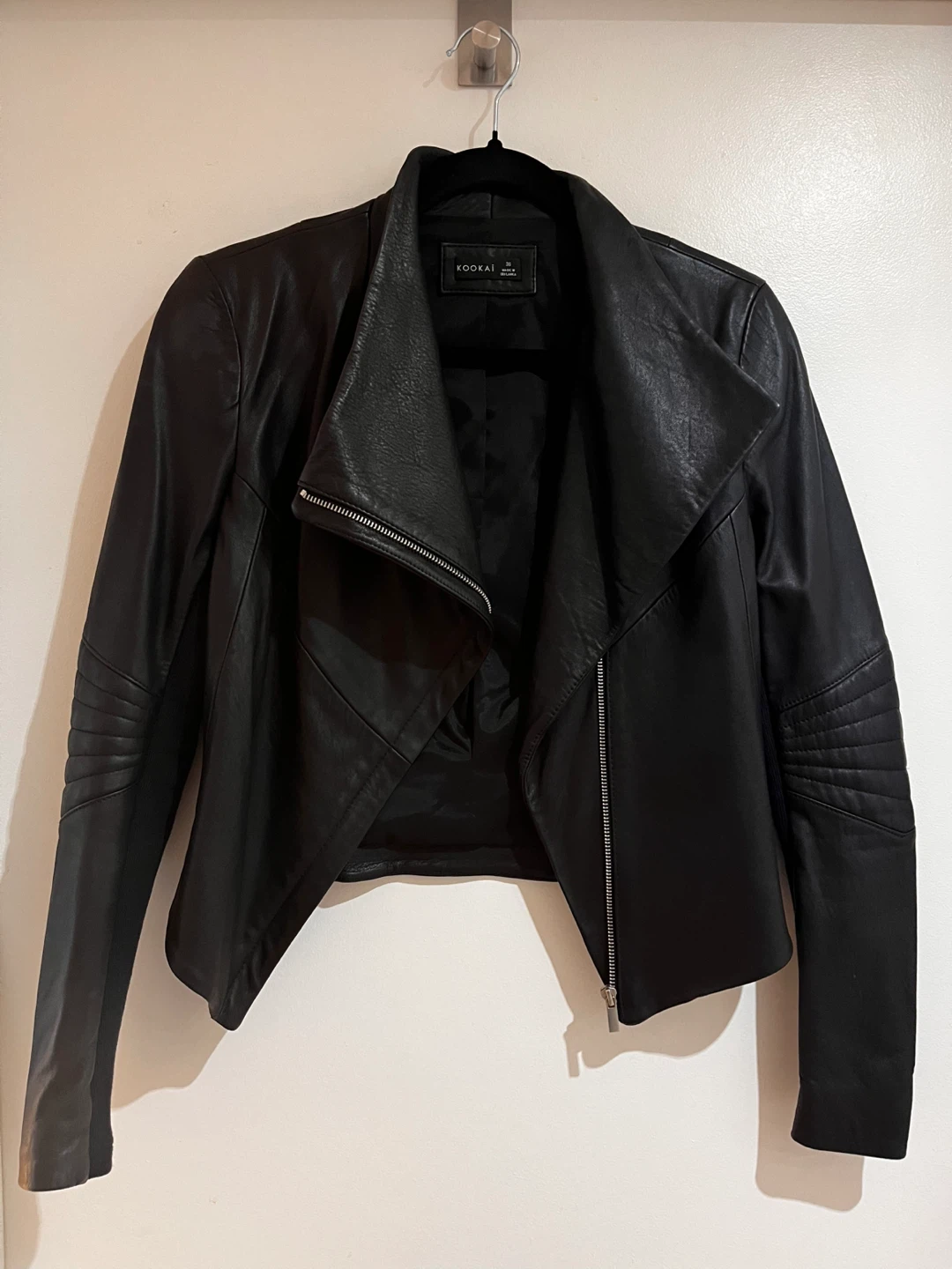 Kookai (Australia) Black Leather Jacket - XS