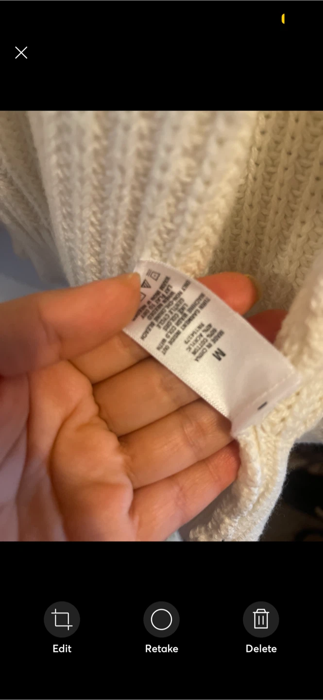 Aeropostale Cream Knit Cardigan Sweater - Size M - photo 3