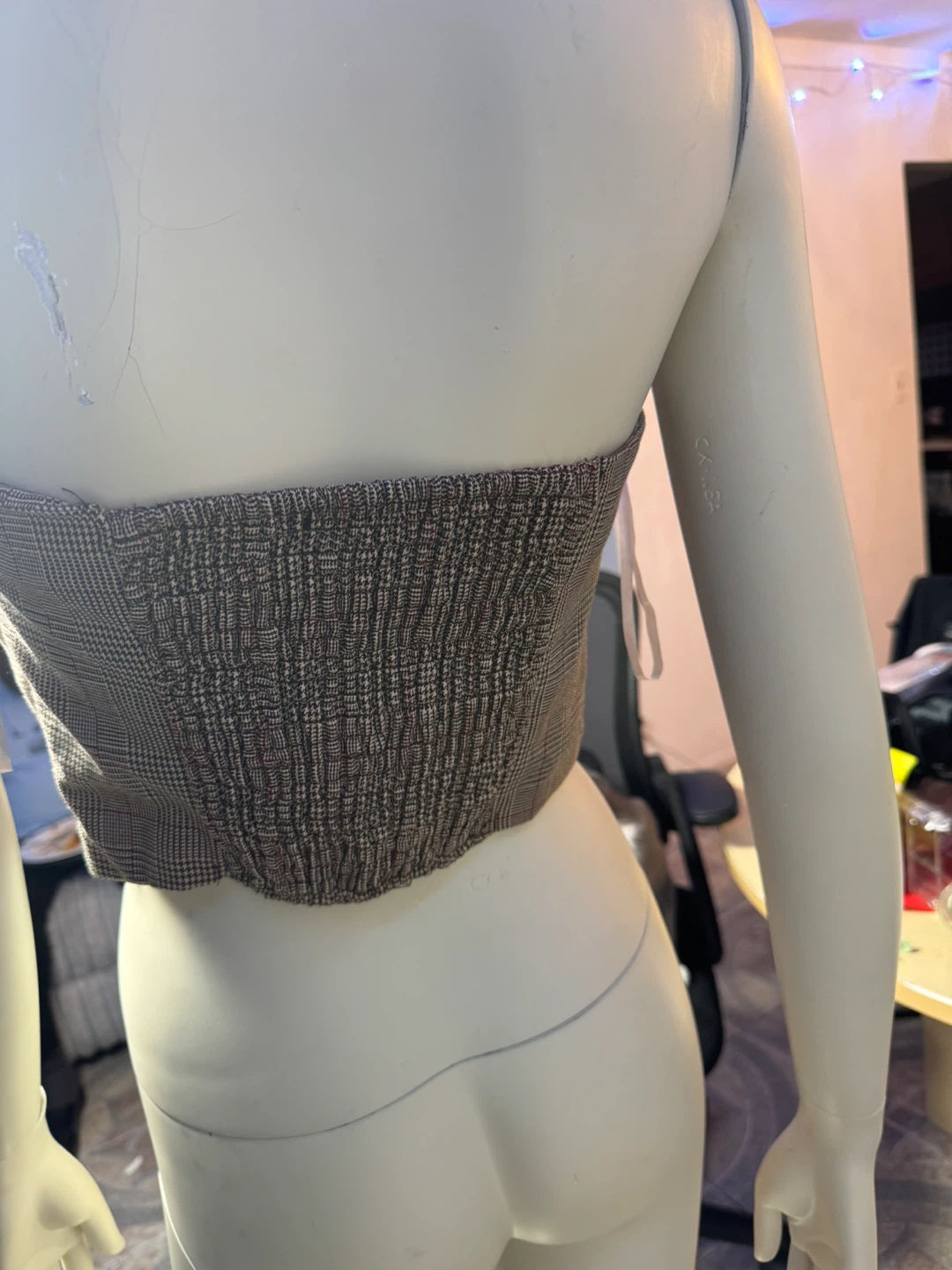 Fusionista Plaid Smocked Tube Top - photo 3