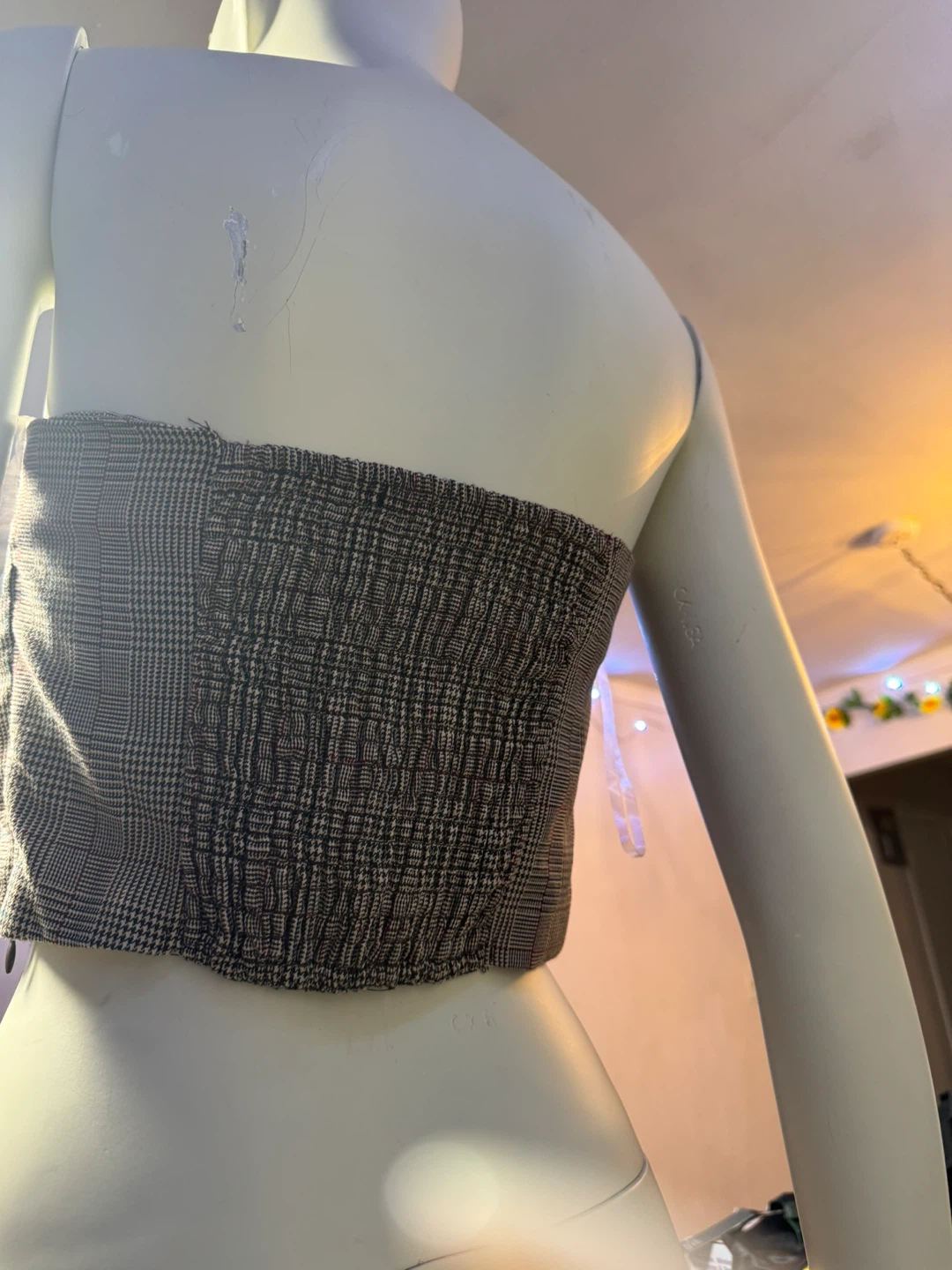 Fusionista Plaid Smocked Tube Top - photo 4