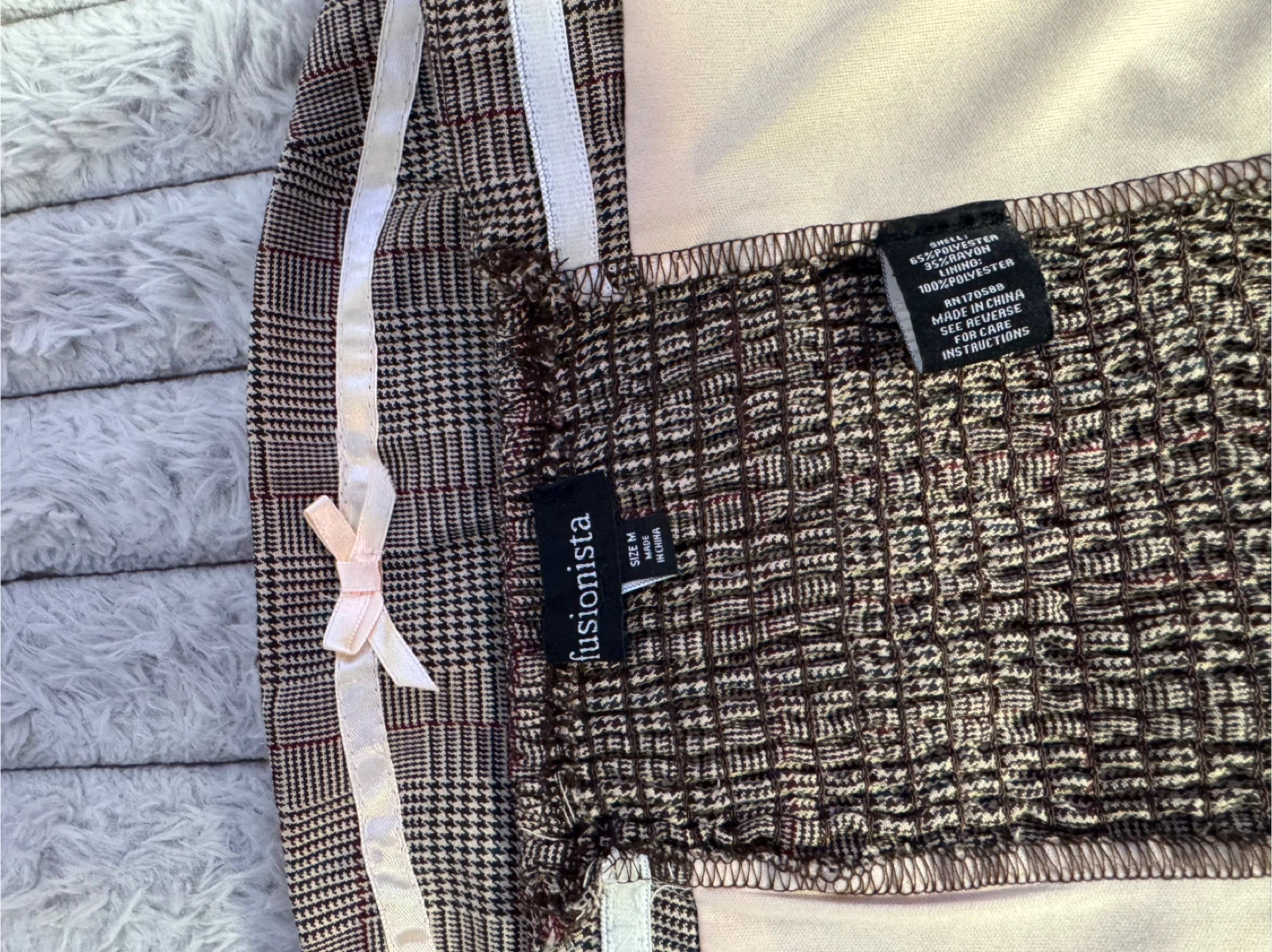 Fusionista Plaid Smocked Tube Top - photo 5