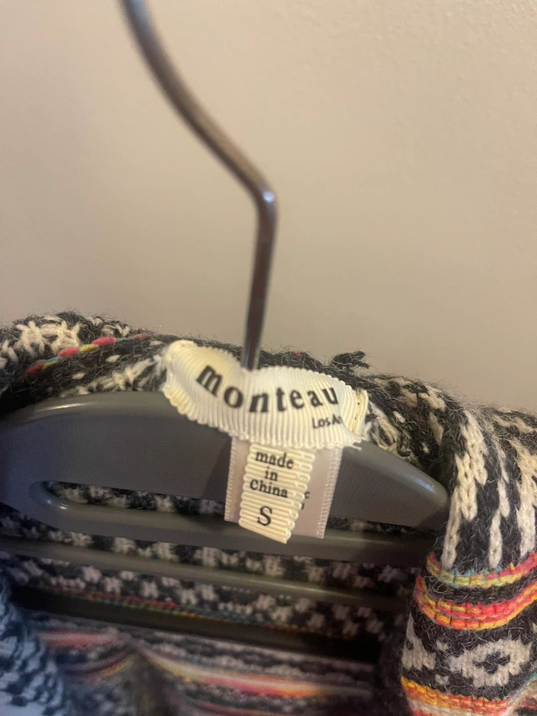 Monteau Women's Size S Geometric Print Hooded Cardigan - photo 3