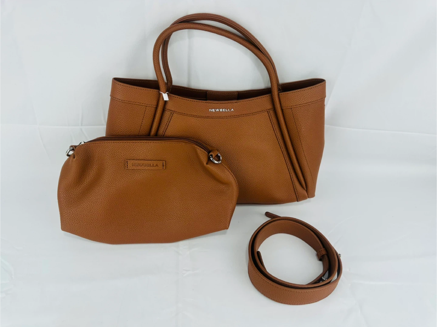Kelly 2-Piece Set Top Handle Bag in Black Epsom Vegan Leather - photo 2