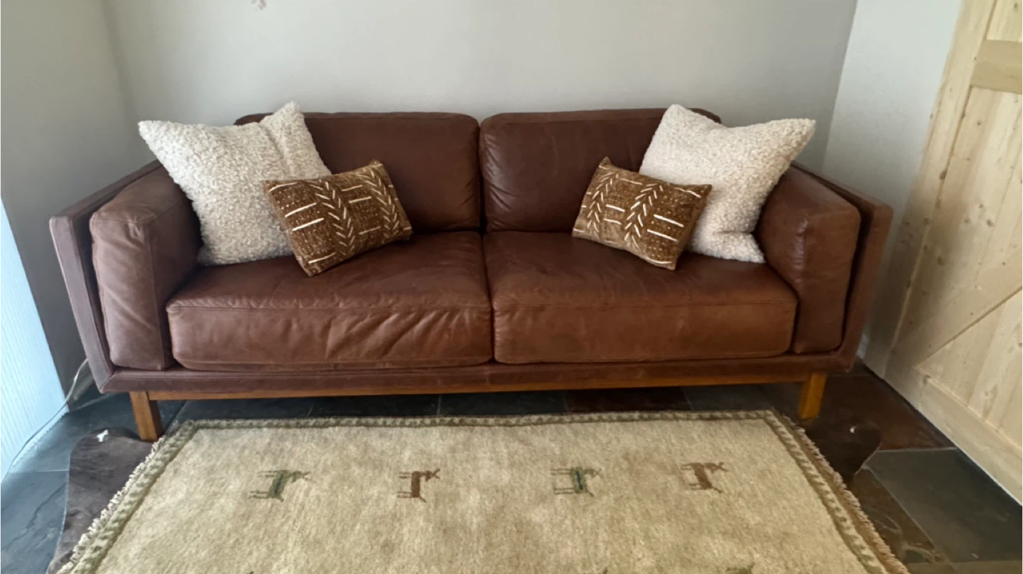 Brown Leather Sofa