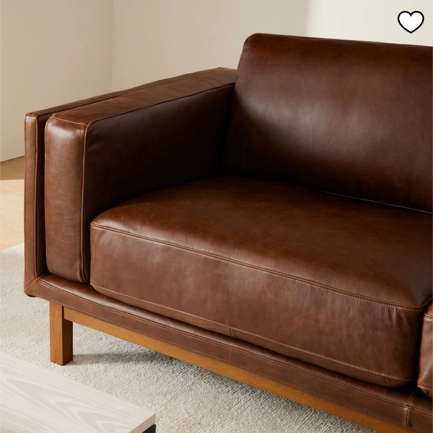 Brown Leather Sofa - photo 5