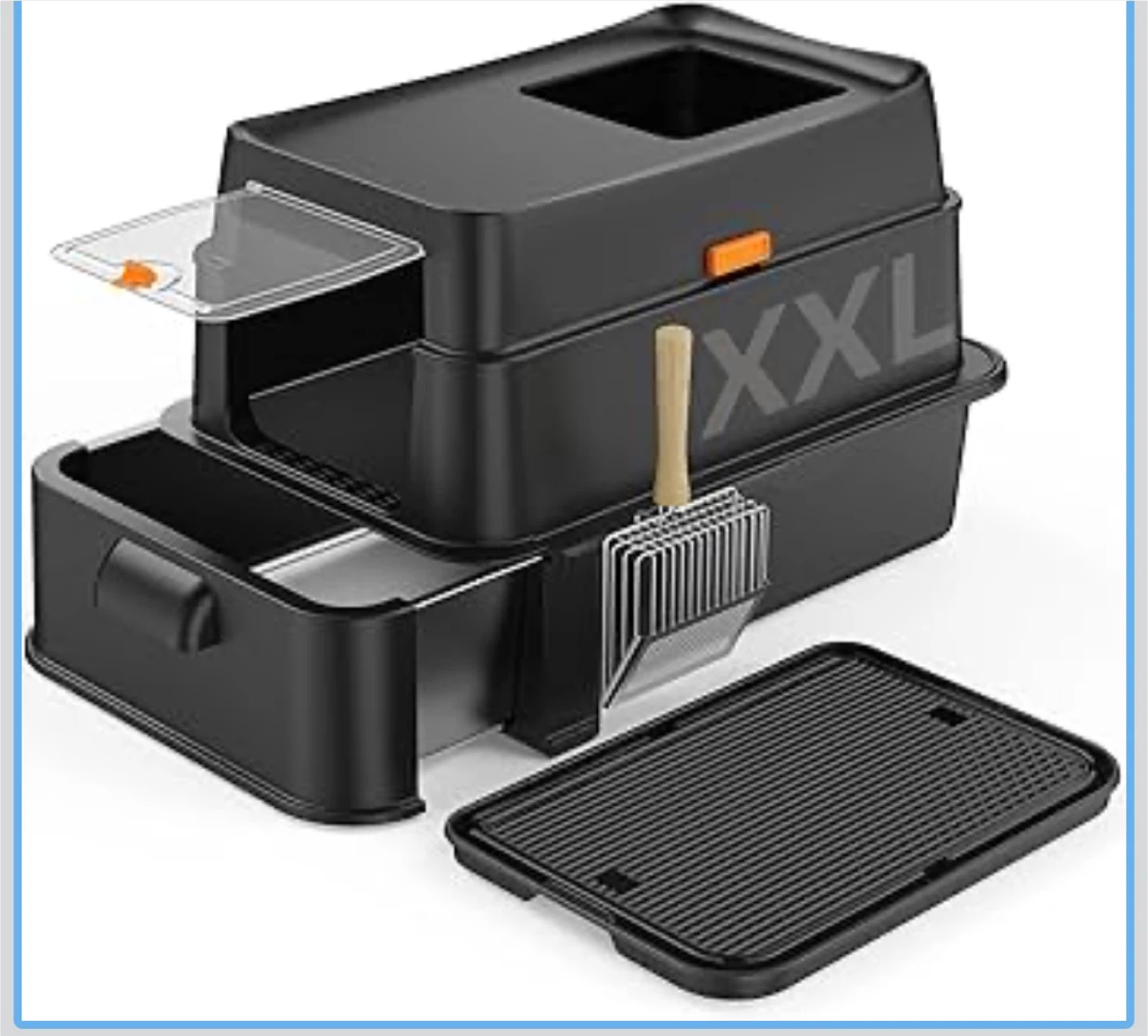 XXL Cat Litter Box Enclosed Cabinet with Drawer and Scoop