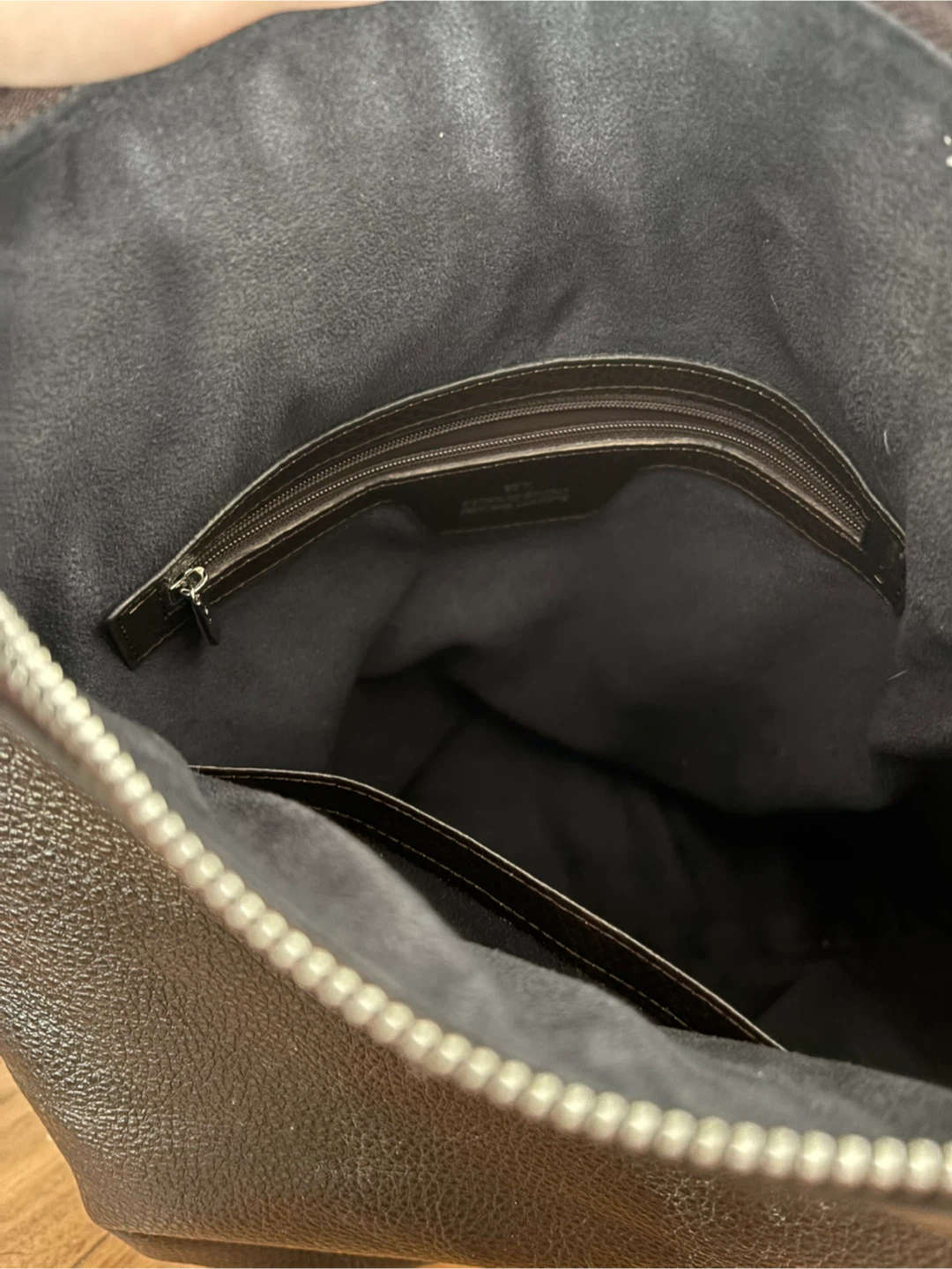 Dark Brown Leather Tote Bag - photo 5