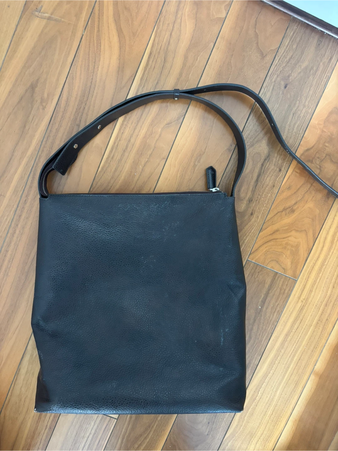 Dark Brown Leather Tote Bag