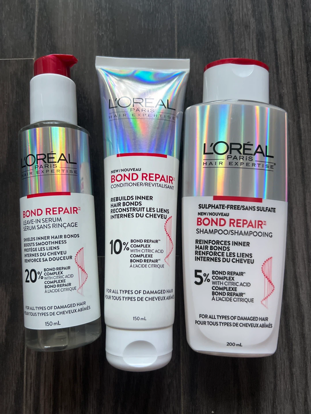 L'Oréal Paris Bond Repair Shampoo, Conditioner & Serum Set