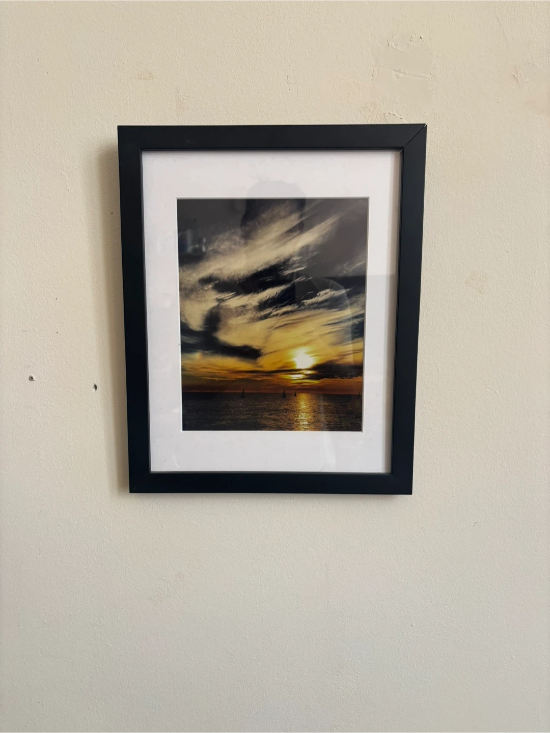 Framed Sunset Seascape Wall Art
