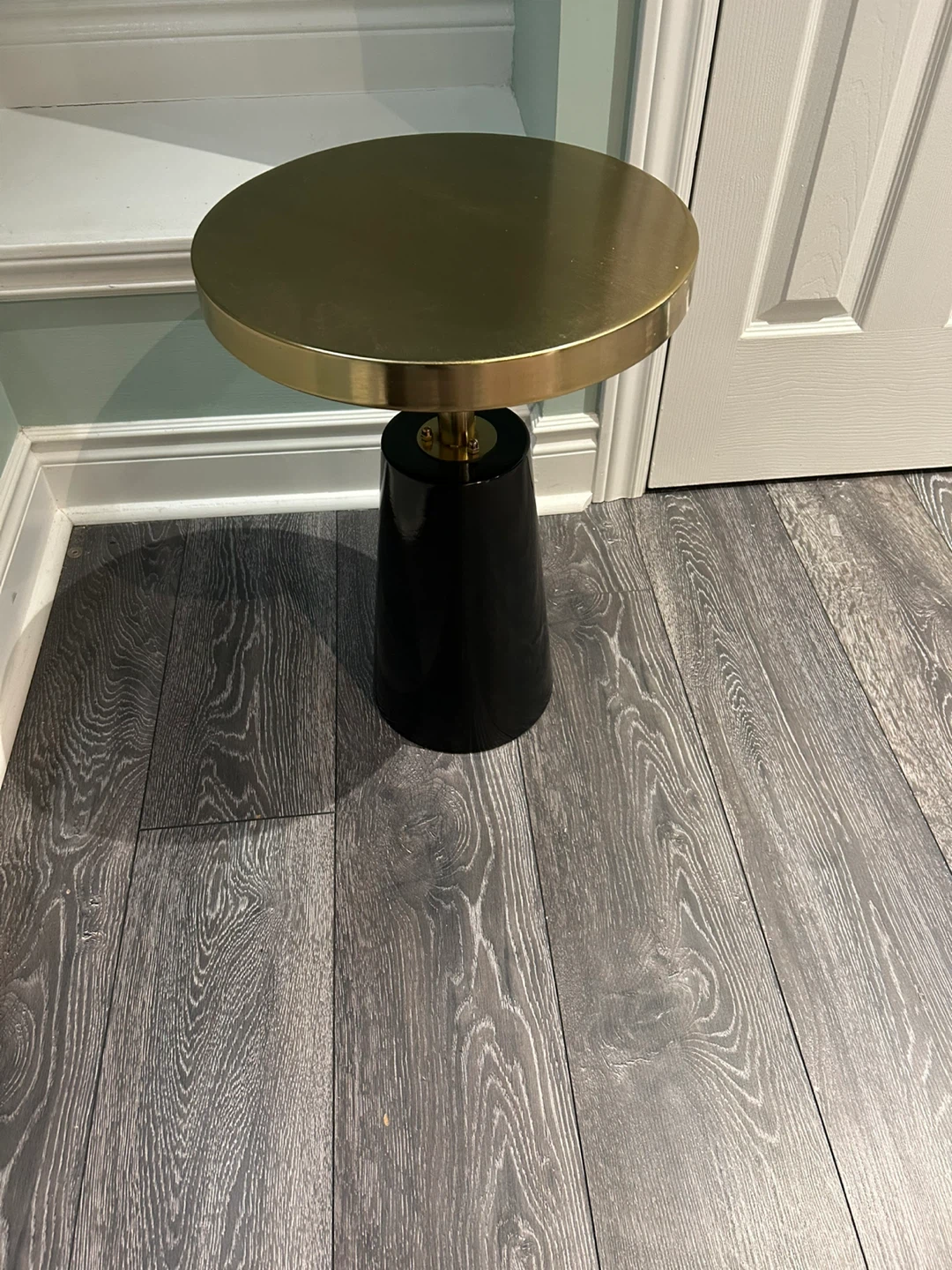 Accent Round Gold & Black Round Table - photo 2