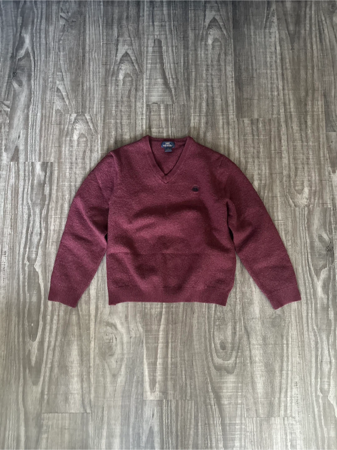 346 Wool Blend V-Neck Sweater - Burgundy