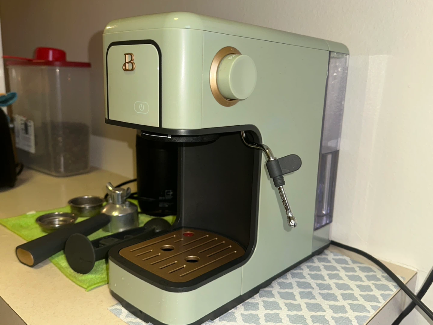 Bella Espresso Machine with Grinder and Accessories - Green - photo 3