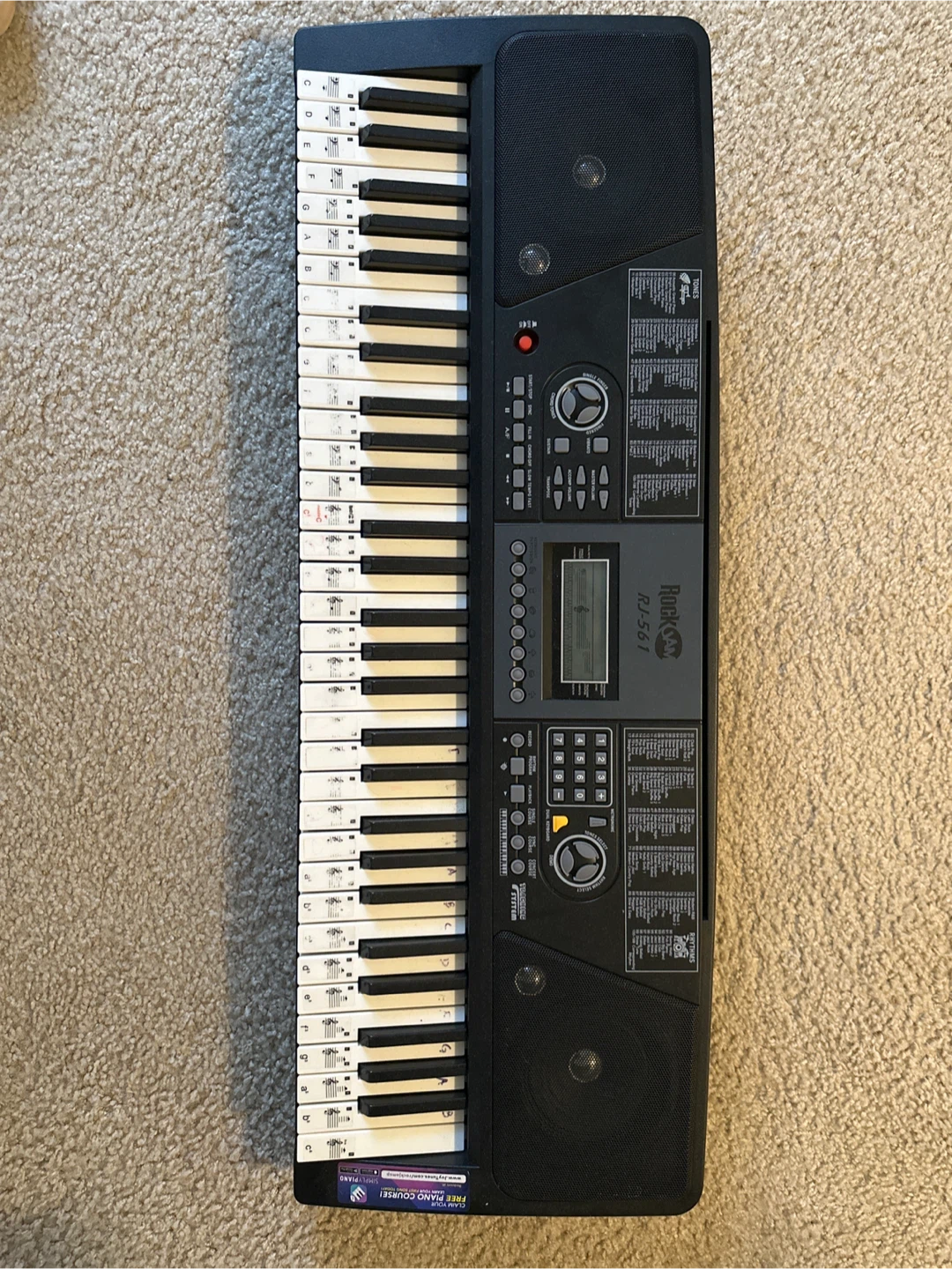 RockJam RJ-561 Keyboard with Free Piano Course Sticker