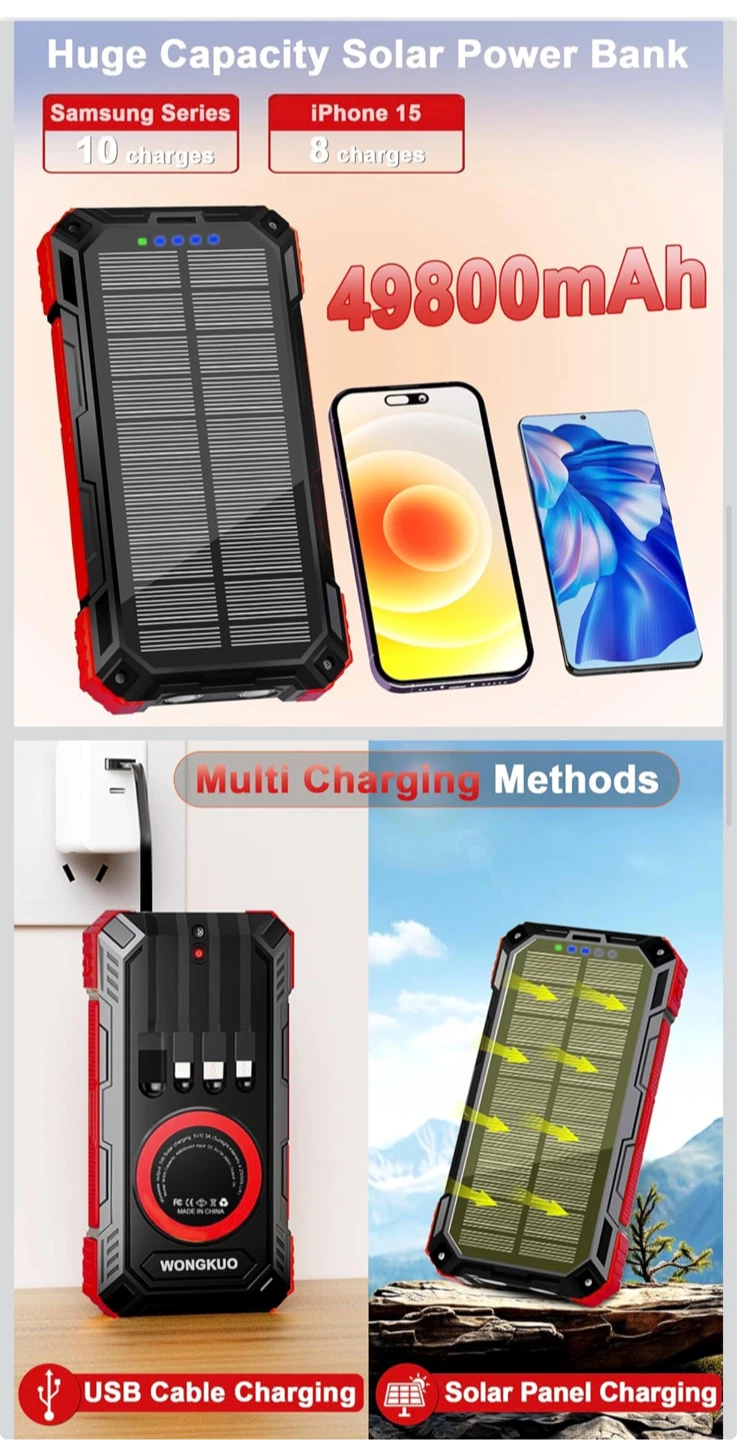 49800mAh Solar Power Bank - photo 3