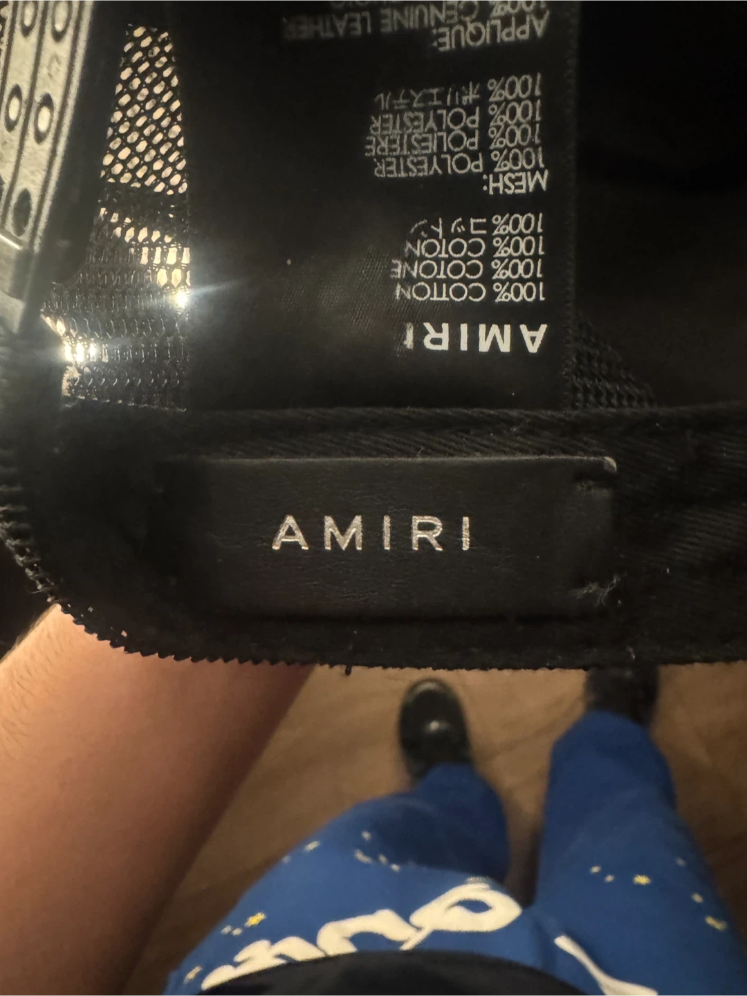 AMIRI Black Mesh Trucker Hat - photo 3