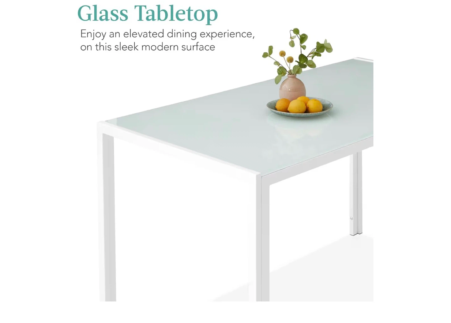 Best Choice Products 7-Piece Glass Dining Set - White - photo 2