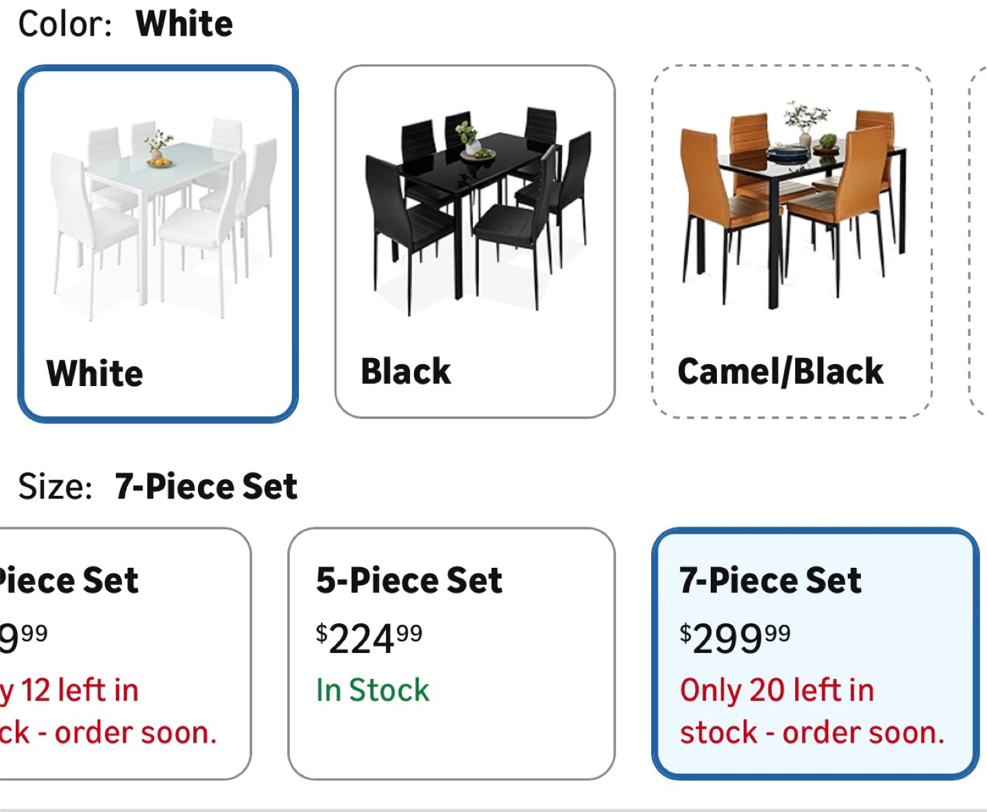 Best Choice Products 7-Piece Glass Dining Set - White - photo 3