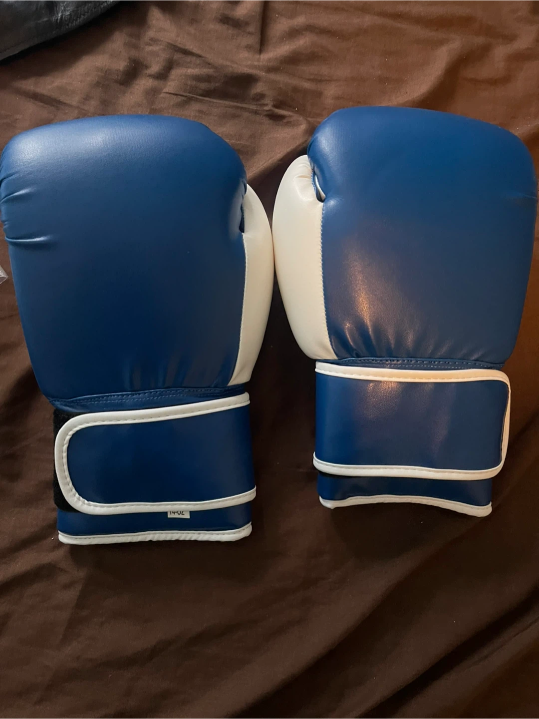 Blue and White Boxing Gloves 14oz
