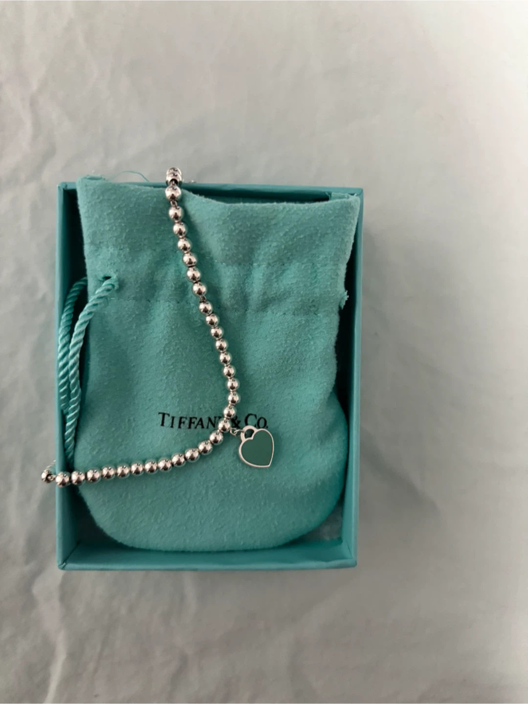 Tiffany & Co. Sterling Silver Heart Tag Beaded Bracelet - photo 4