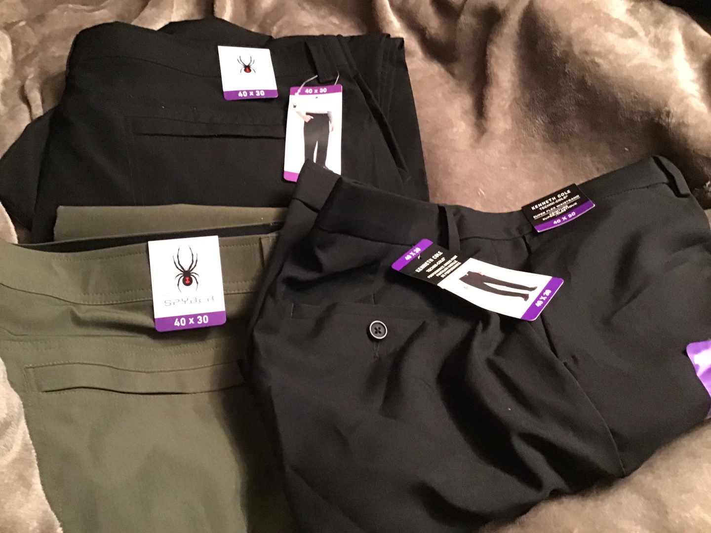 Spyder & Kenneth Cole Men's Pants (40x30) - Black & Olive