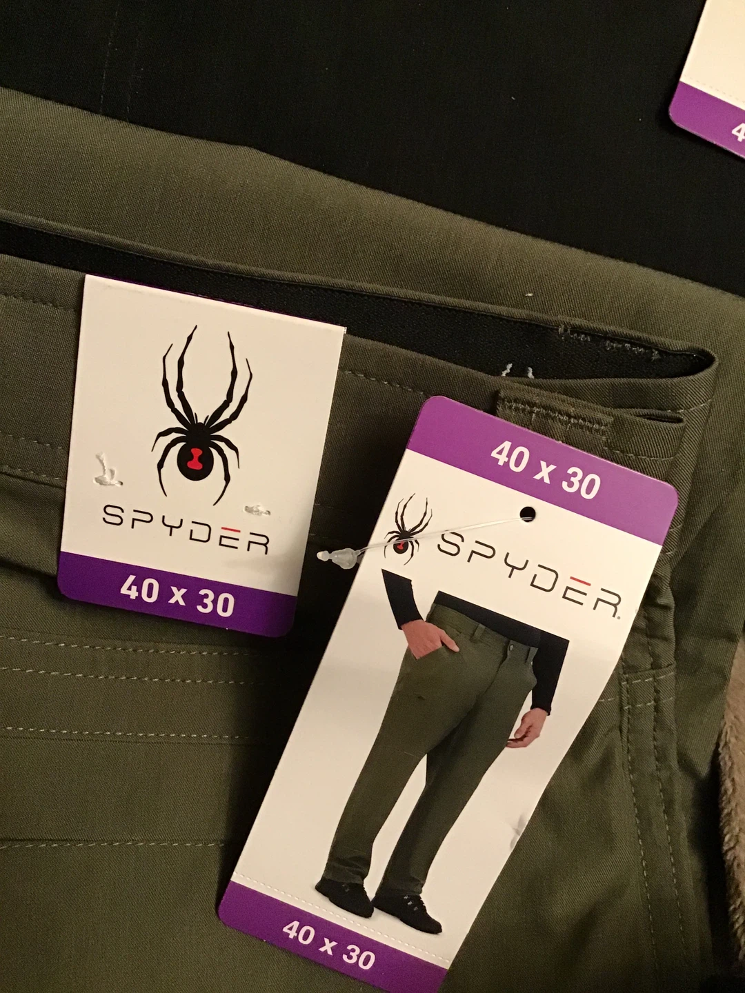 Spyder & Kenneth Cole Men's Pants (40x30) - Black & Olive - photo 4