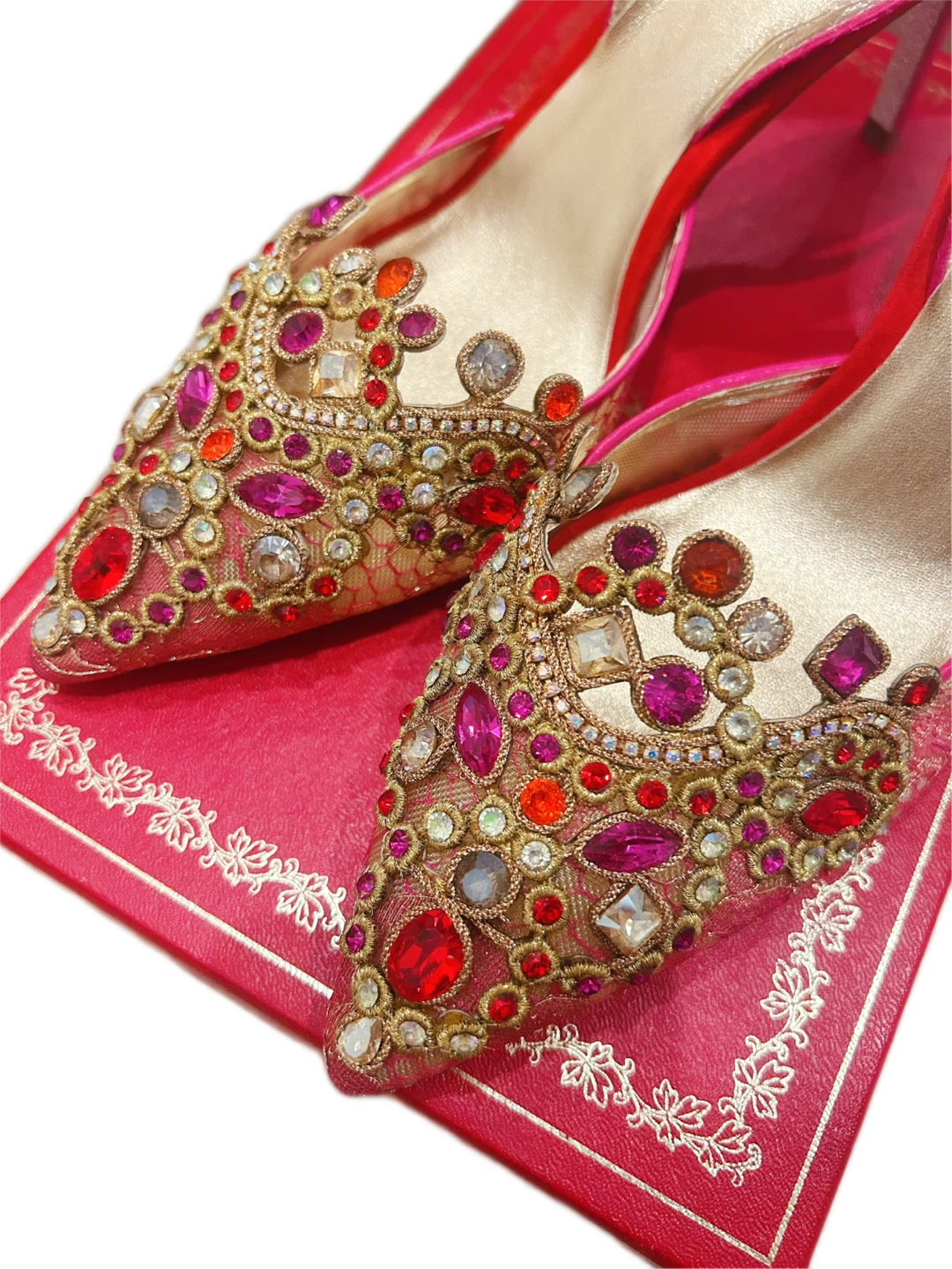 Authentic René Caovilla Crystal Slingback Heels - photo 2