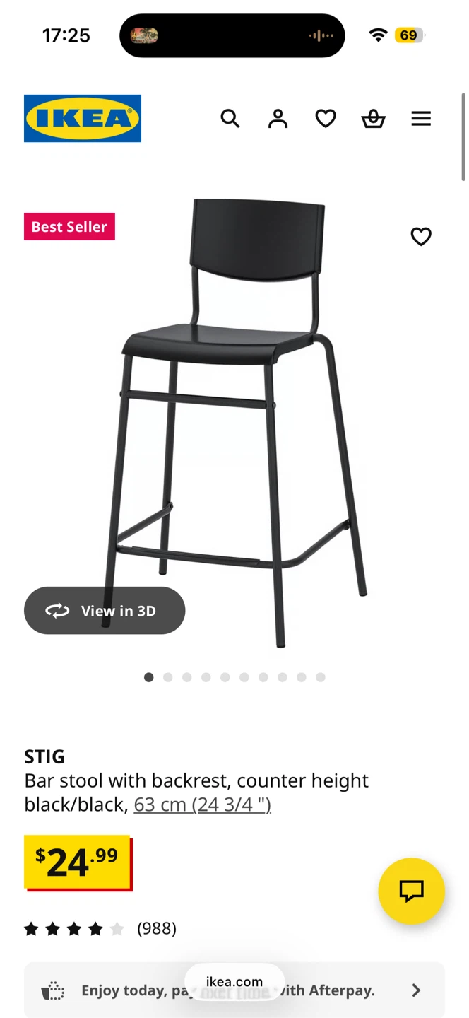 Selling 2 IKEA bar stools for $30 (for both) - photo 3