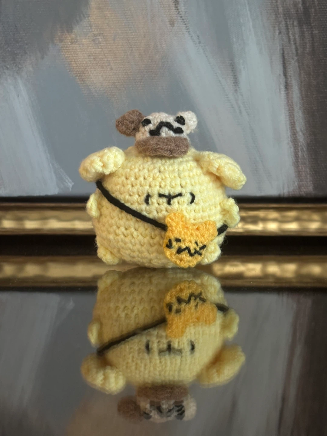 Crocheted Yellow Dog Plushie