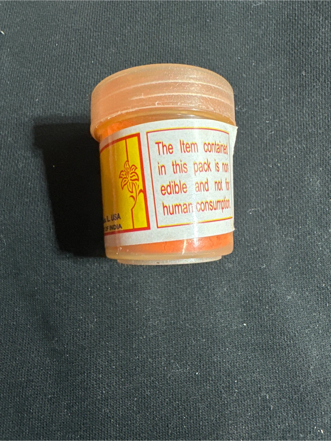 Small Orange Jar - Non-Edible