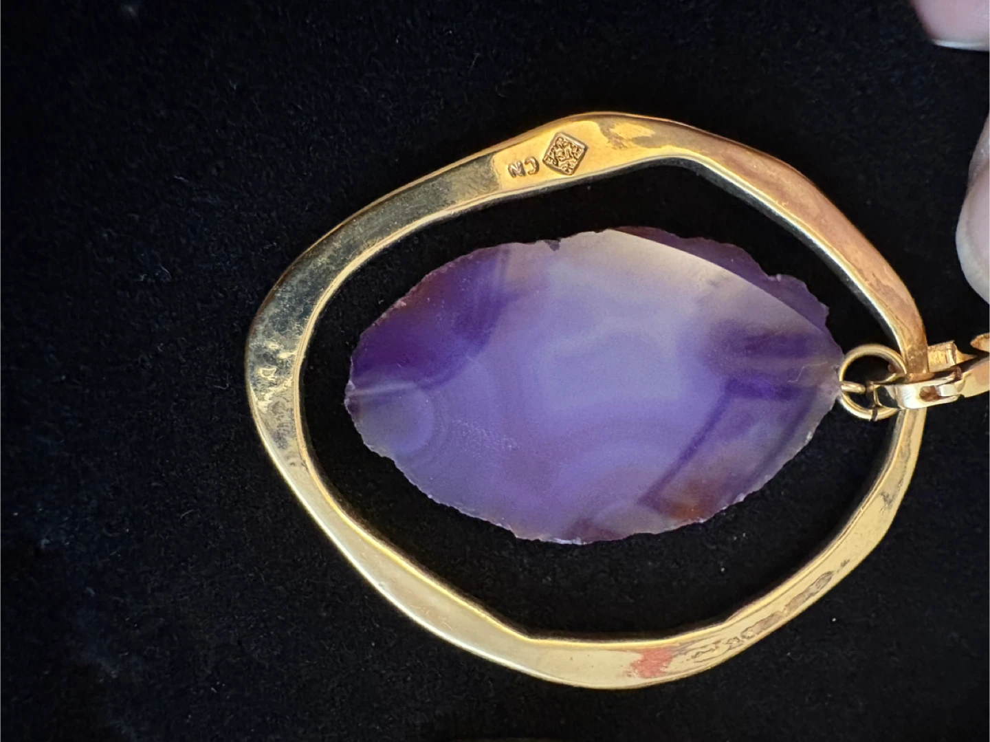 Tori Spelling Collection Gold Tone with Purple Agate Pendant - photo 3