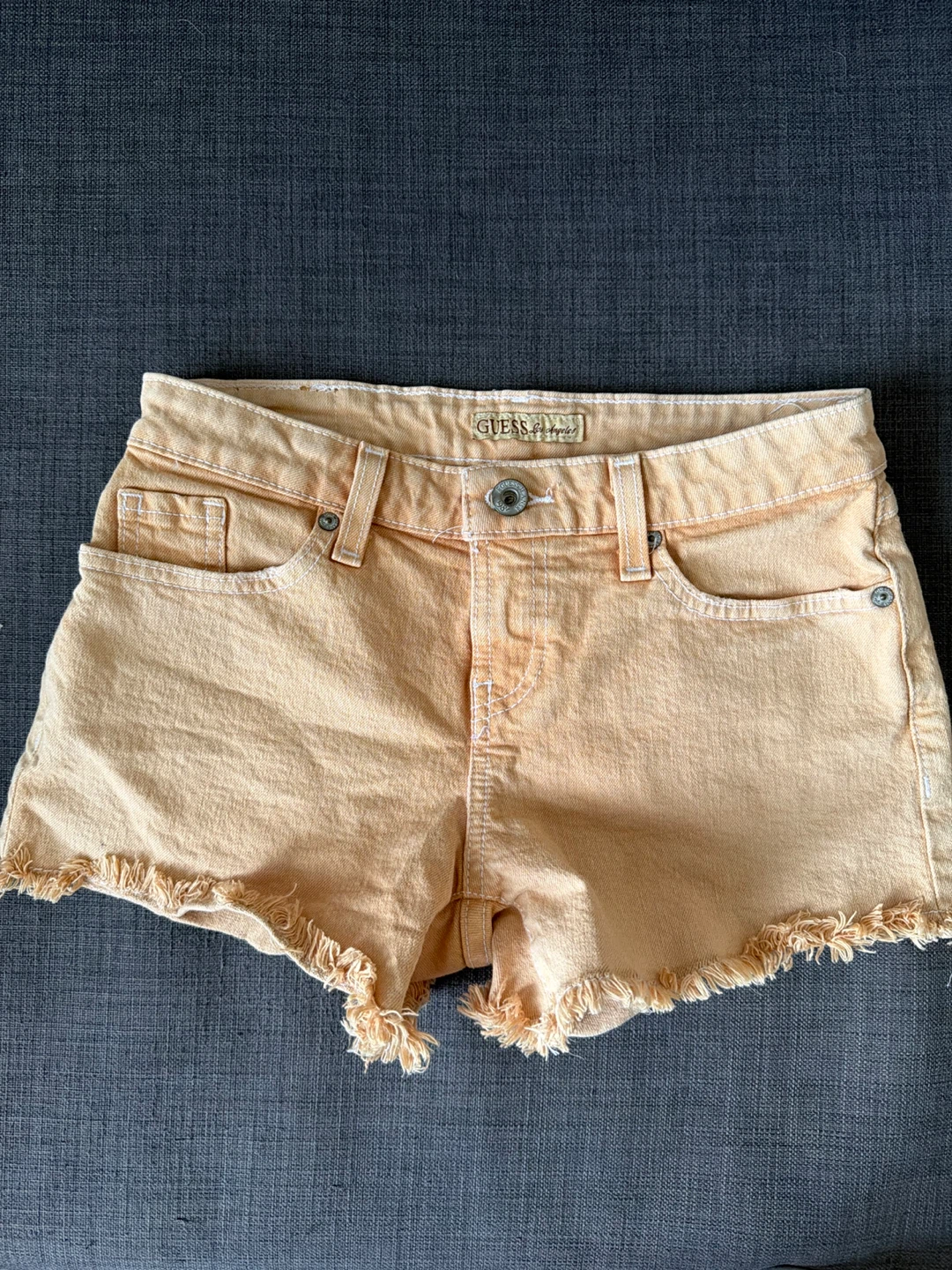 Guess Peach Denim Shorts Size 25