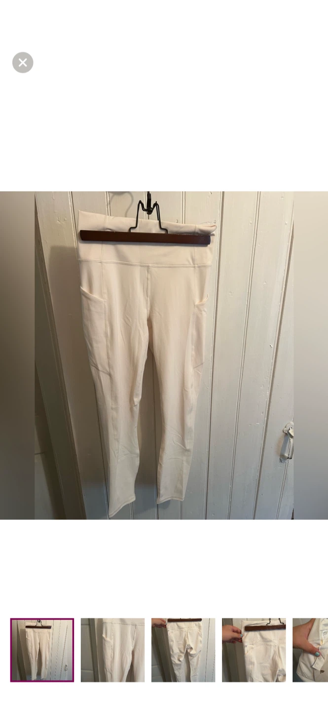 Fabletics Cream Leggings Size S