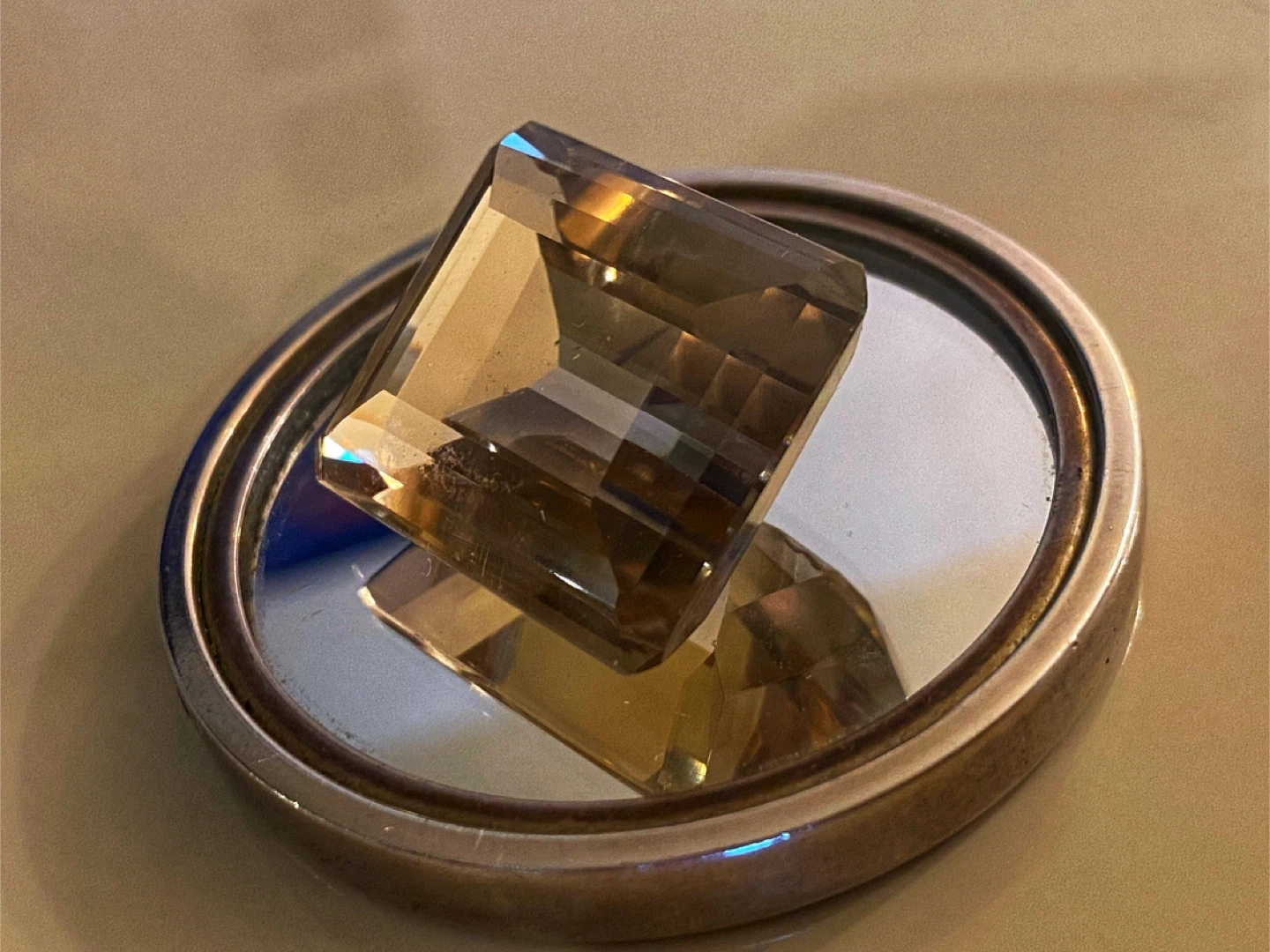 🤎Estate Vintage 50-Carat Emerald Cut Smokey Quartz