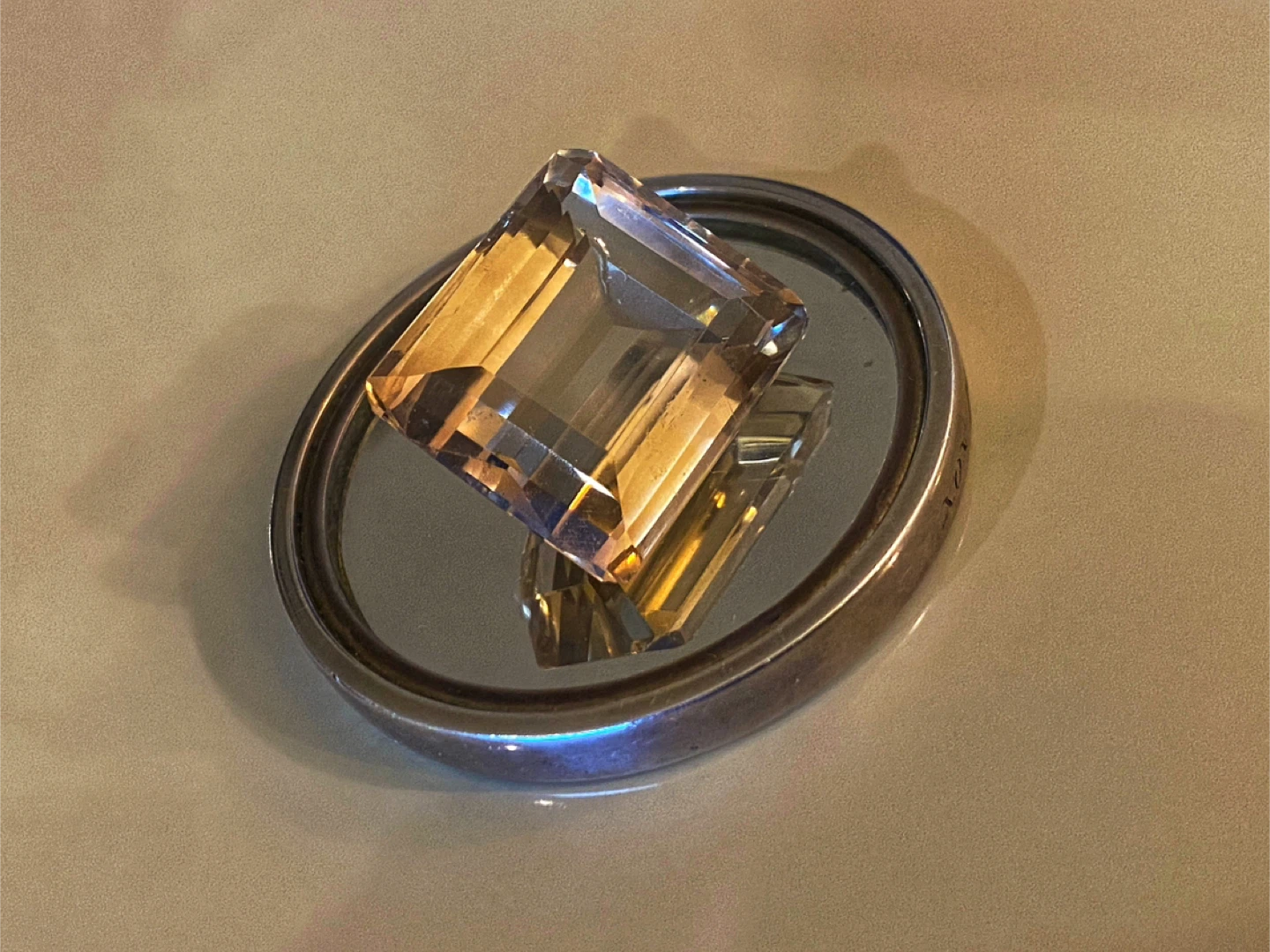 🤎Estate Vintage 50-Carat Emerald Cut Smokey Quartz - photo 4