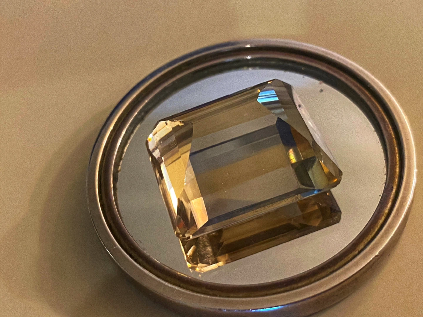 🤎Estate Vintage 50-Carat Emerald Cut Smokey Quartz - photo 3