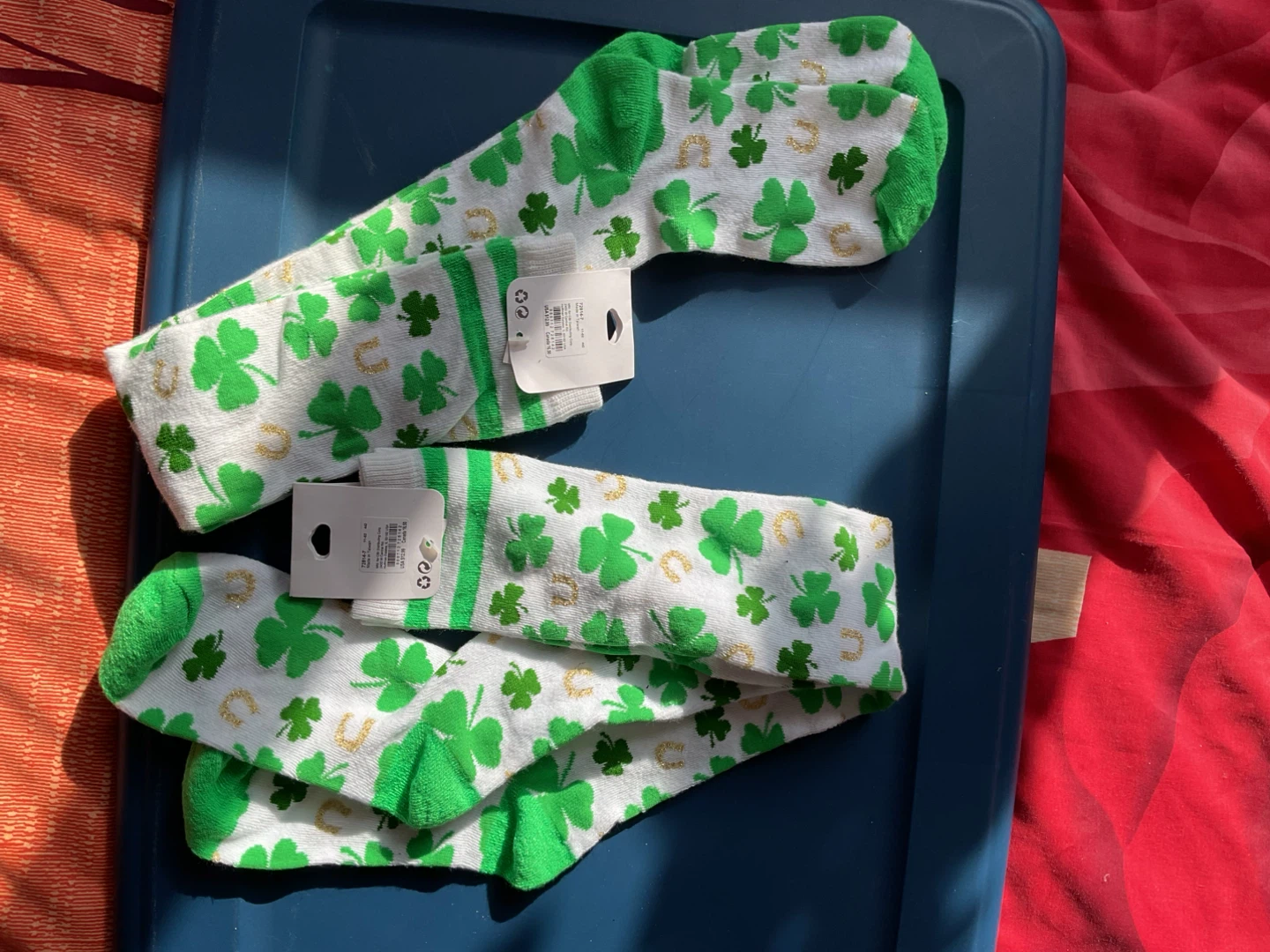 St. Patrick's Day Shamrock & Horseshoe Socks (2 Pairs)