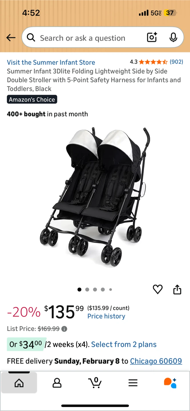 3dlite folding double stroller - photo 4