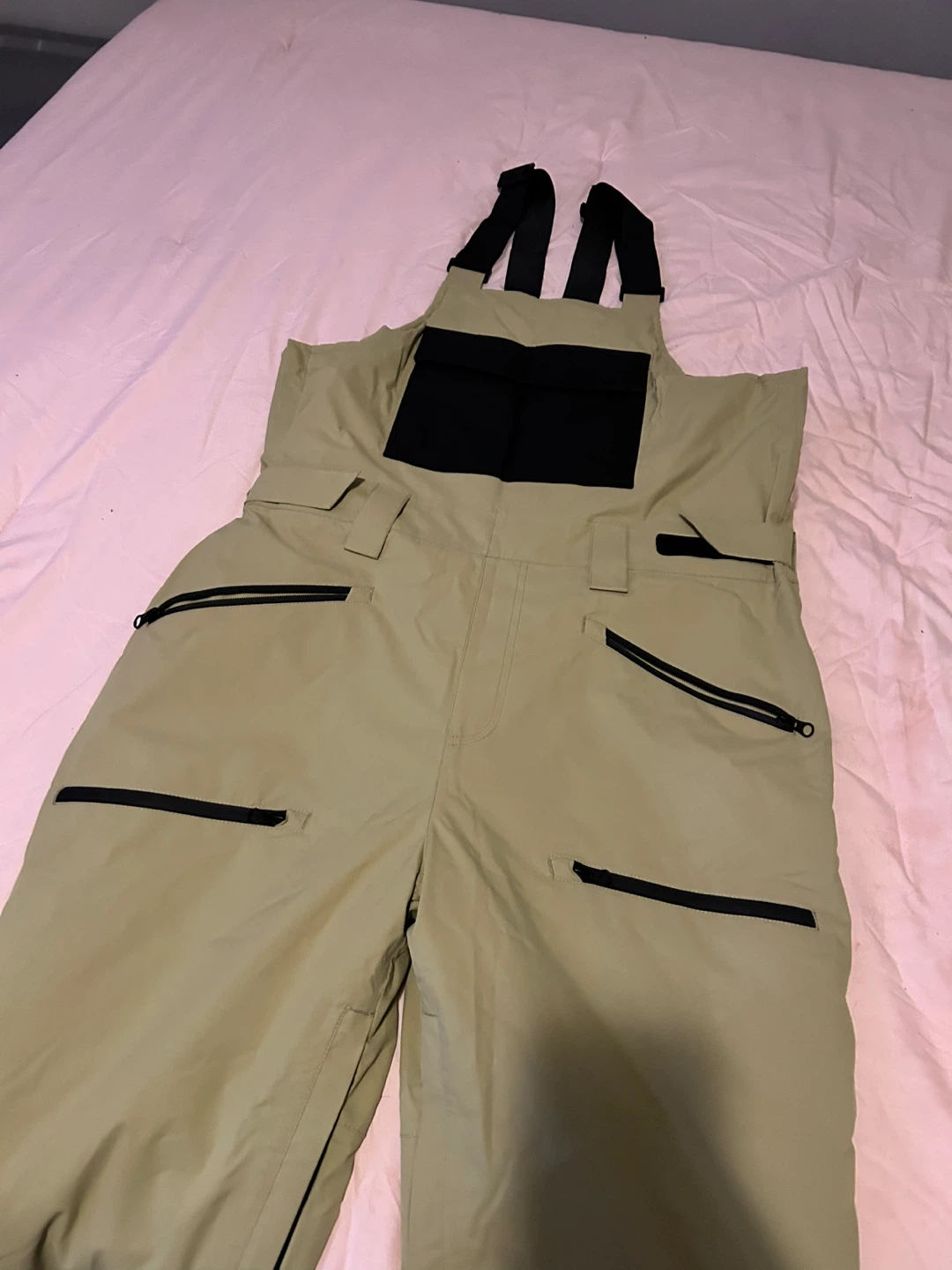 Olive Ski Overalls/Bibs