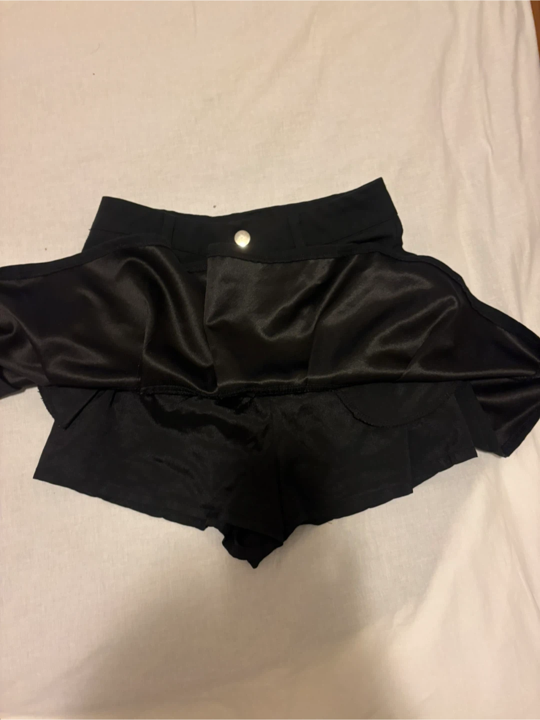 Black Pleated Skirt with Shorts Under - photo 3