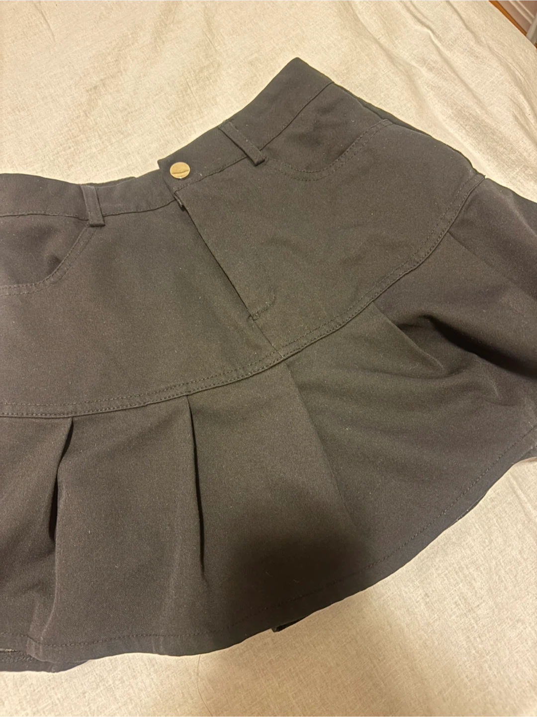 Black Pleated Skirt with Shorts Under - photo 2