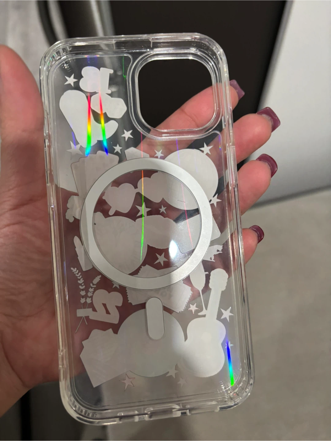 iPhone 15Clear iPhone Case with Holographic Charms - photo 2