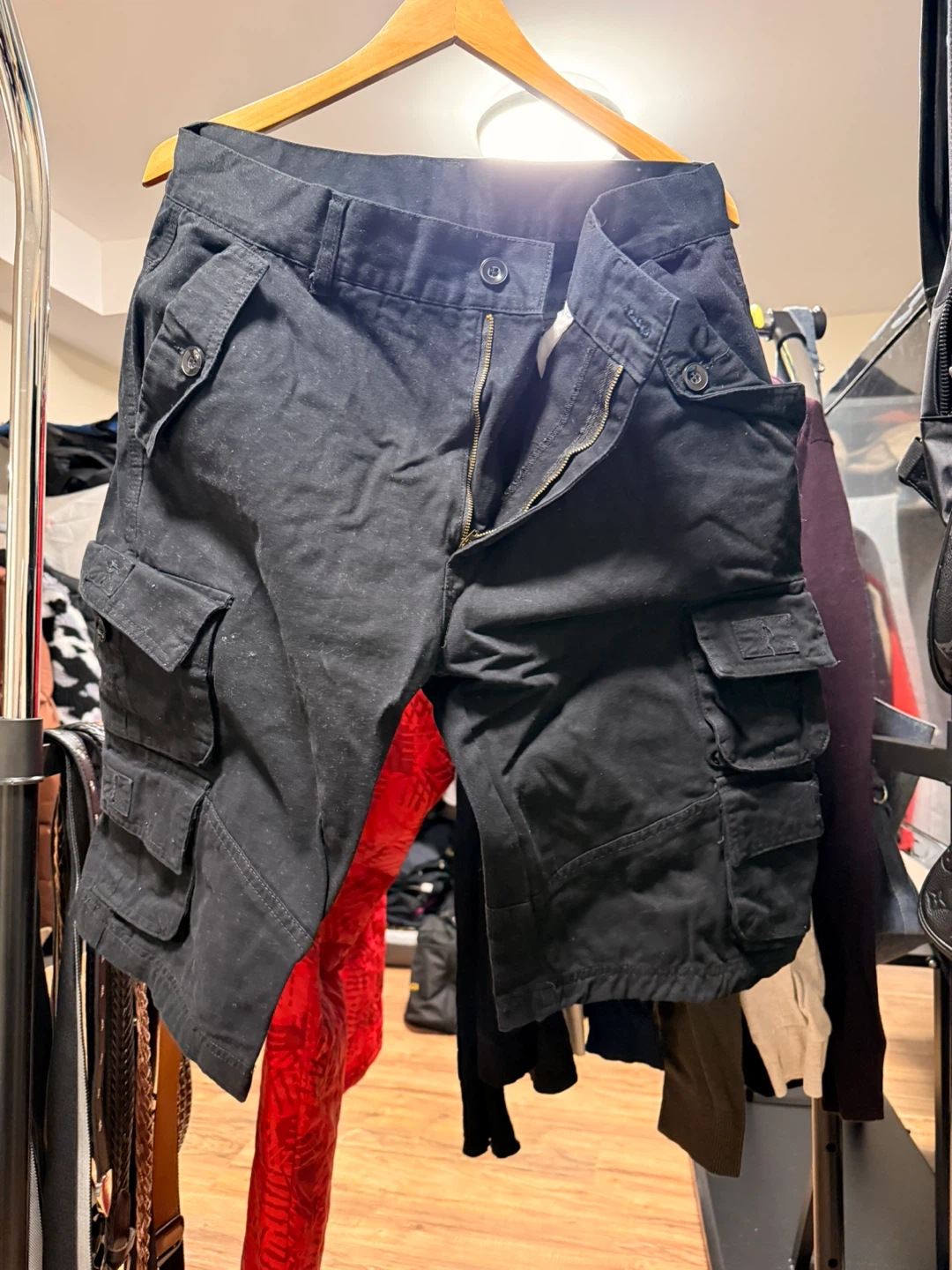 Black Cargo Shorts