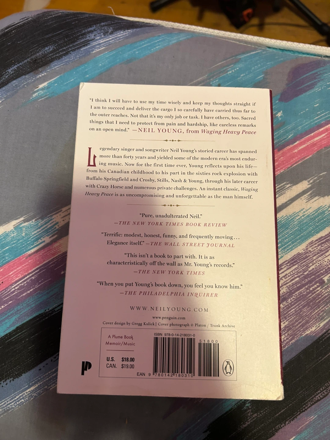 Neil Young Waging Heavy Peace Memoir Book - photo 2