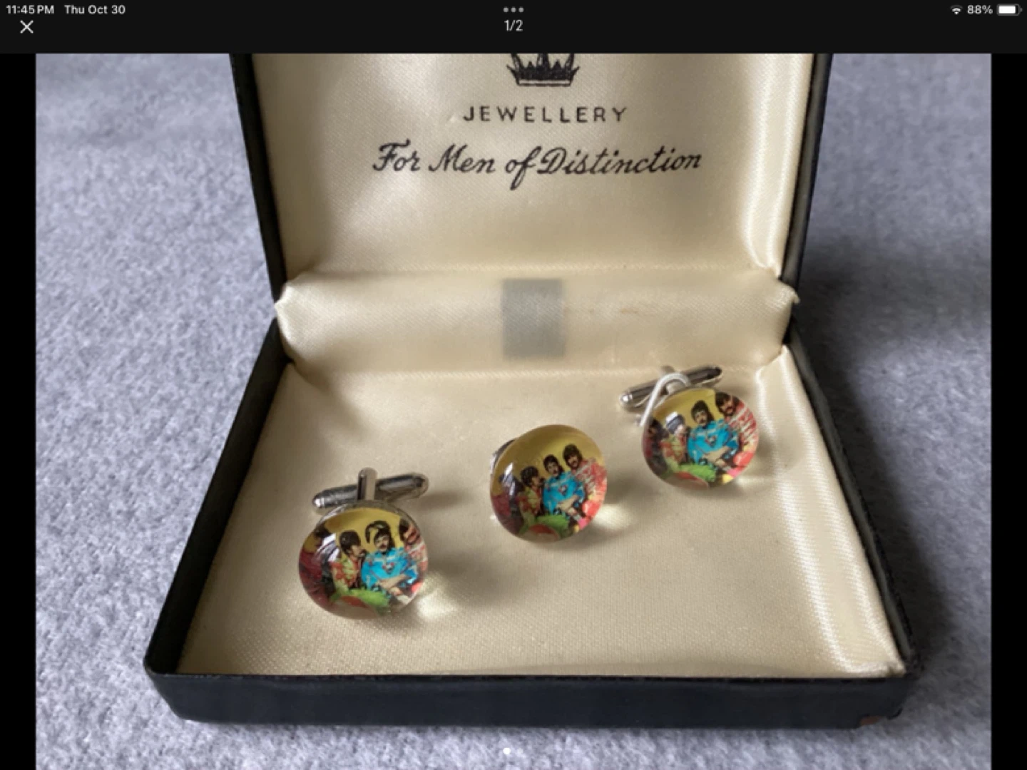 Beatles Cufflinks and Tie Pin Set in Presentation Box