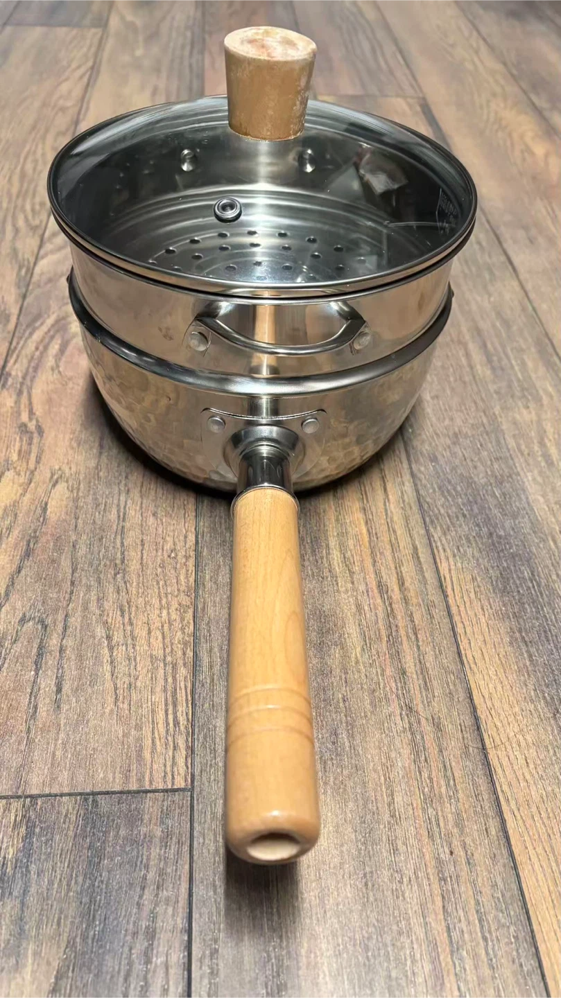 Stainless Steel Steamer Pot with Glass Lid