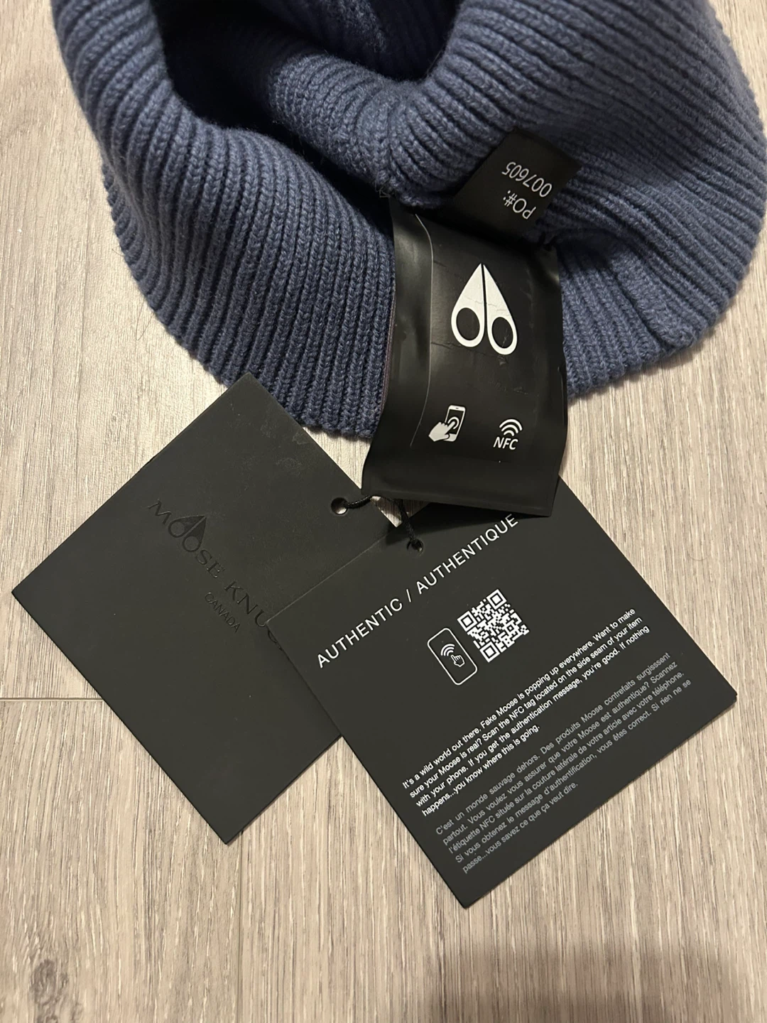 Moose Knuckles Blue Ribbed Beanie - photo 4